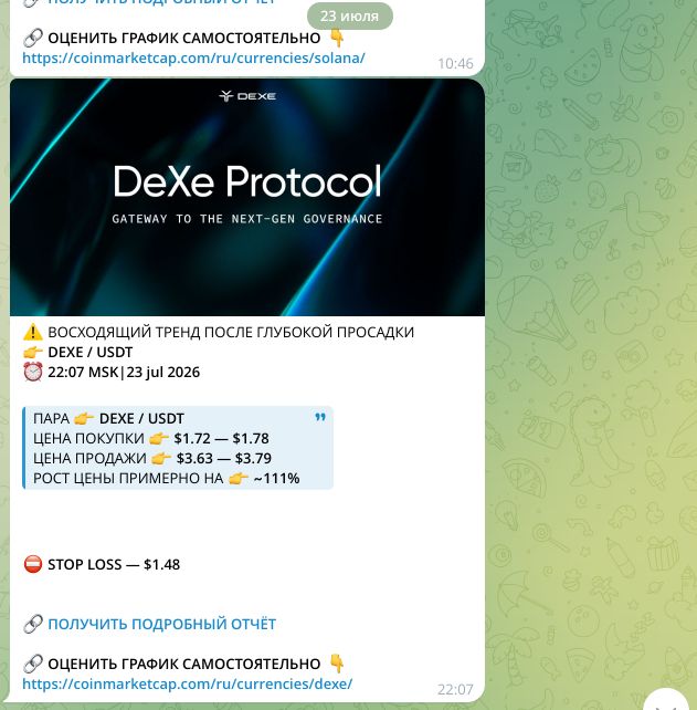 Сигнал по DEXE/USDT