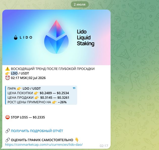 Сигнал по LDO/USDT